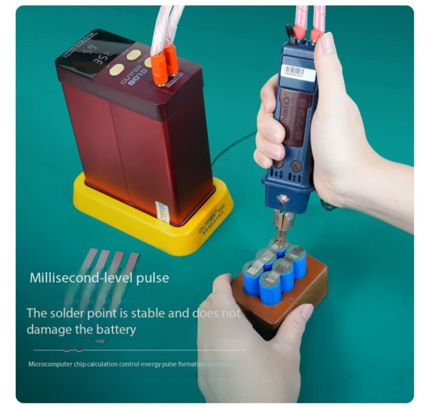 18650 Capacitor-Powered Battery Spot Welder Compact Handheld DIY Welder Home Use