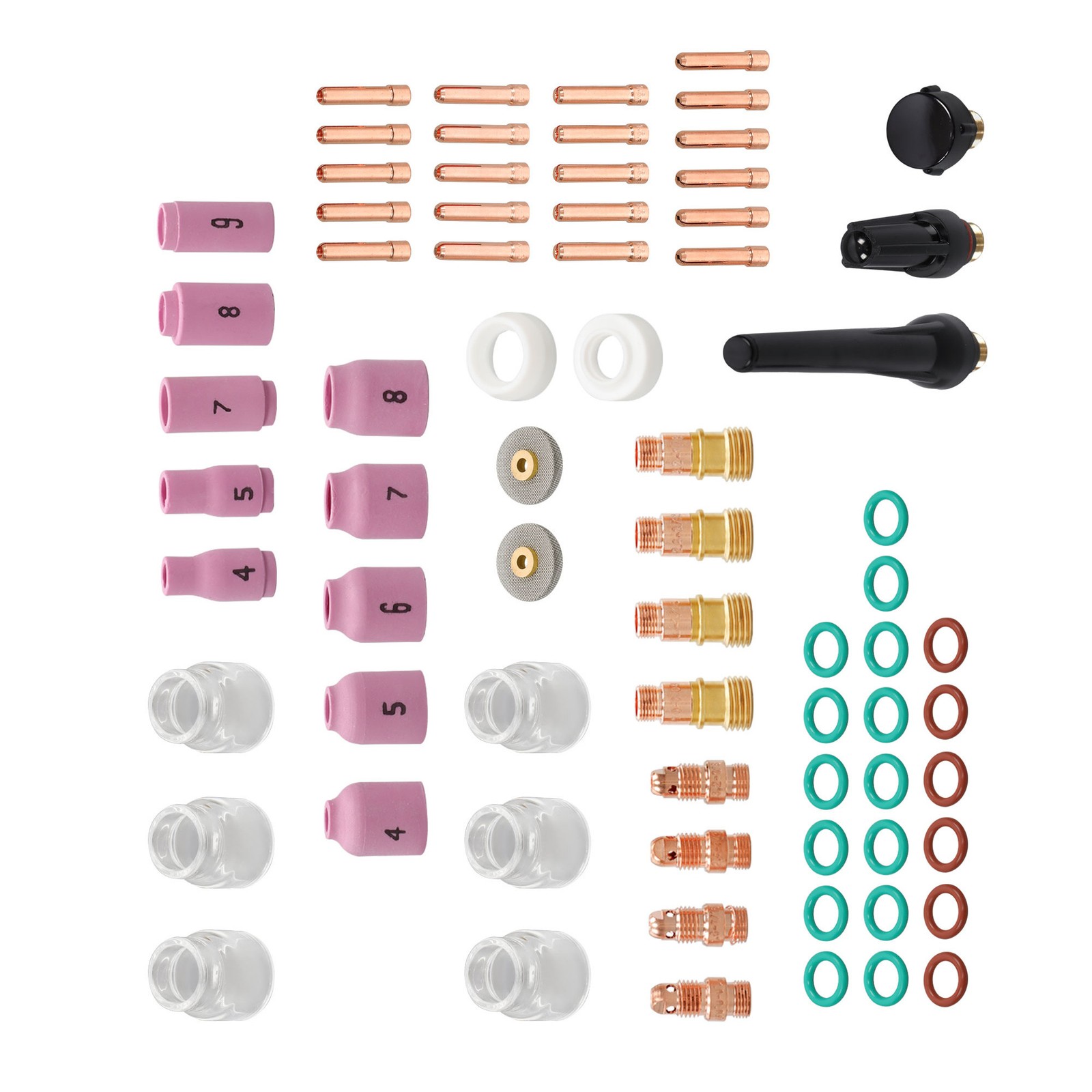 LABLT for WP-17/18/26 71× TIG Welding Torch Stubby Gas Lens Glass Cup Kit