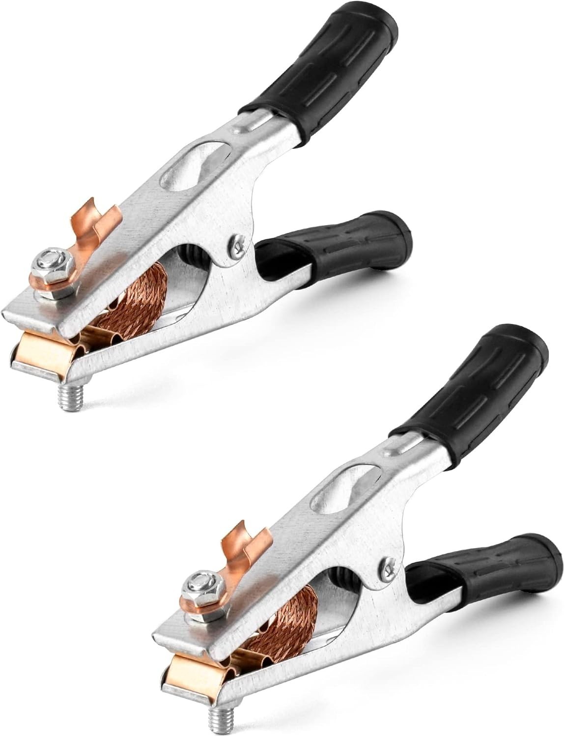 Welding Ground Clamp 2 Pack 500A Electroplated Copper Earth Clip Manual Welder..
