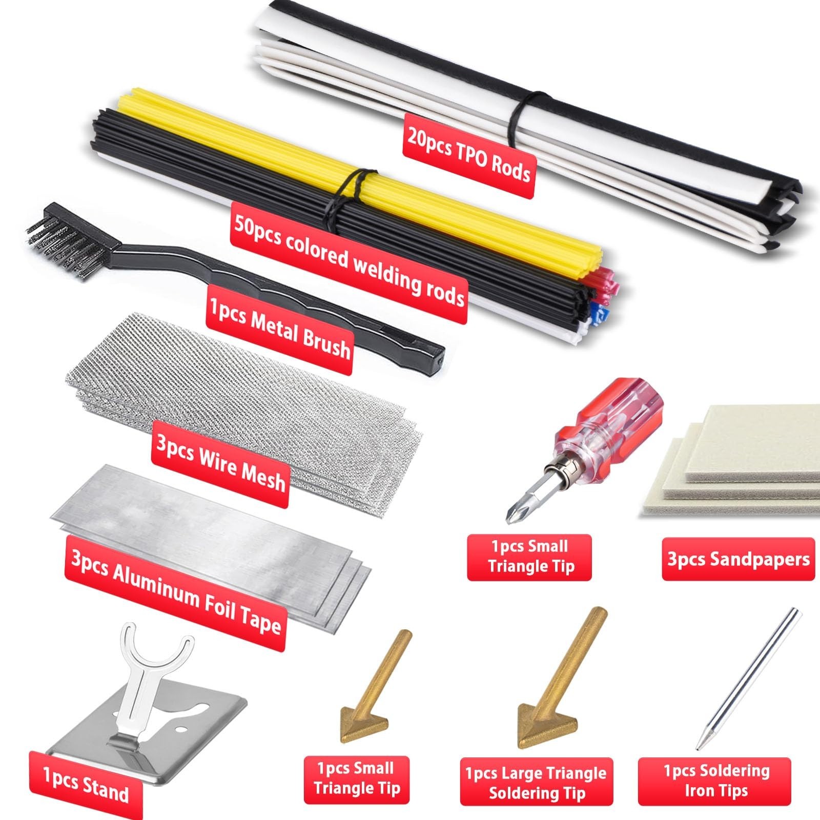 150W Plastic Welding Kit – 3-Speed Temp Control, 70 Rods & Tips, Portable Repair