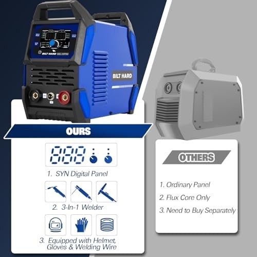 135A MIG Welder 110V – 3-In-1 Gasless Flux Core/Lift Tig/Stick Welding Machine,