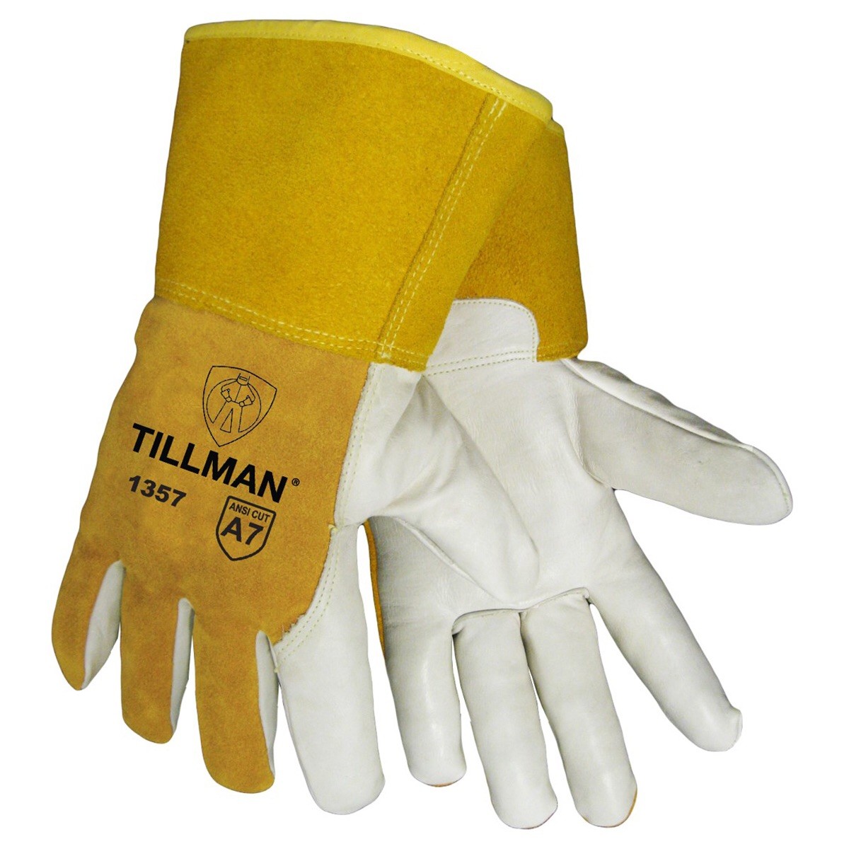 Tillman 1357 Cowhide MIG, TIG, Stick Welding Gloves, A7 Cut Resistant, 1Pr Small