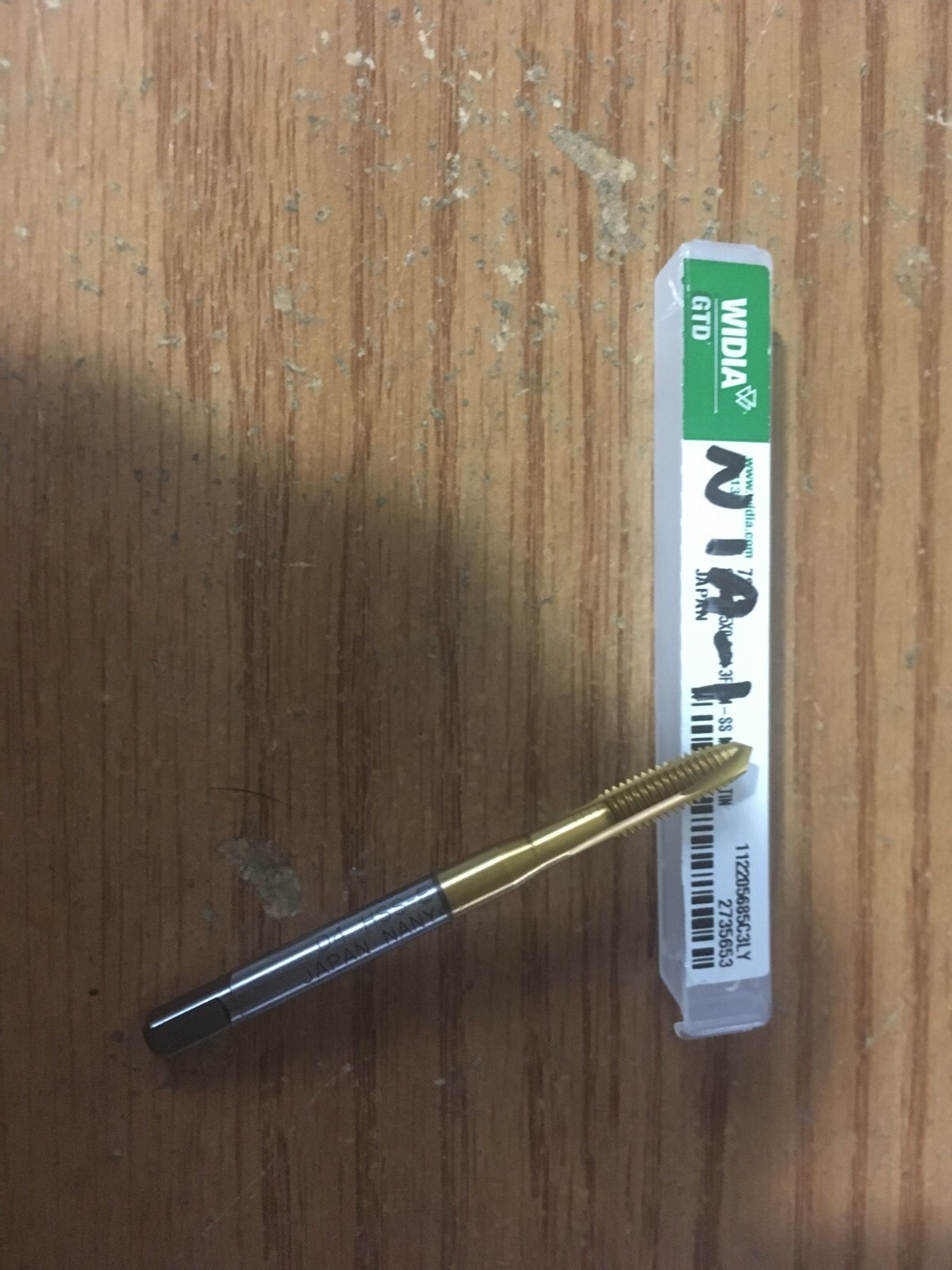 M5x0.8 2.756 OAL HSSE-V3 3 Flute TiCN D4 Plug Spiral Point Tap