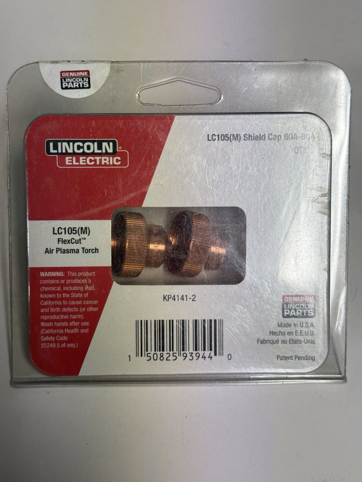 Lincoln Electric KP4141-02. LC105(M) Shield Cap 60A-80A