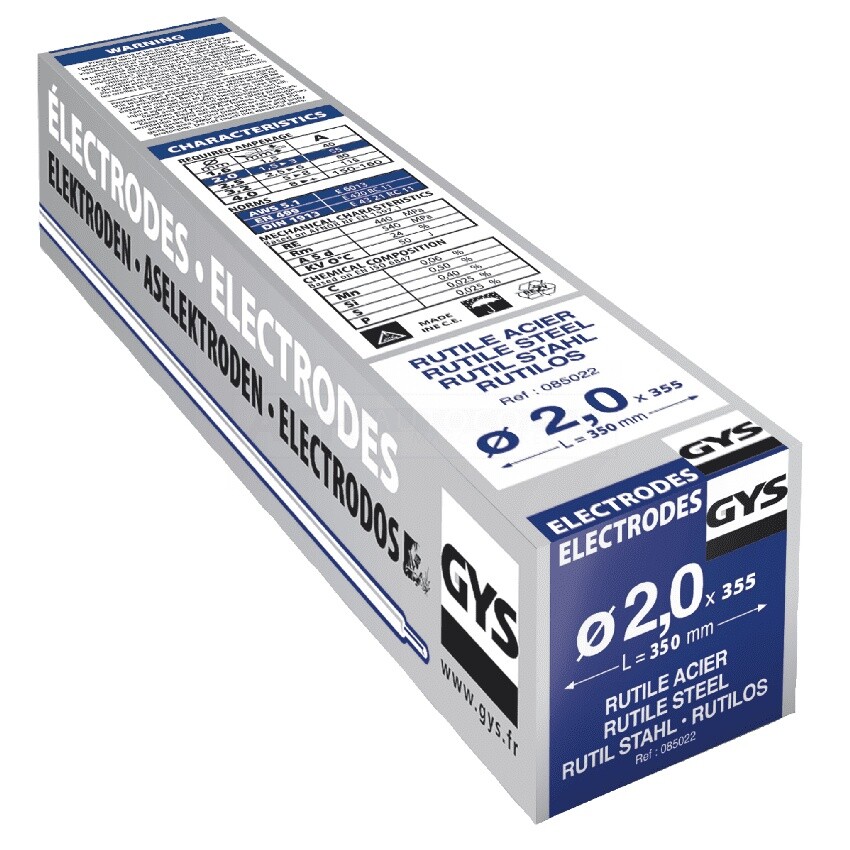 GYS 355 Rutil-Elektroden Stahl – Ø 2,0 mm – Karton – 085022