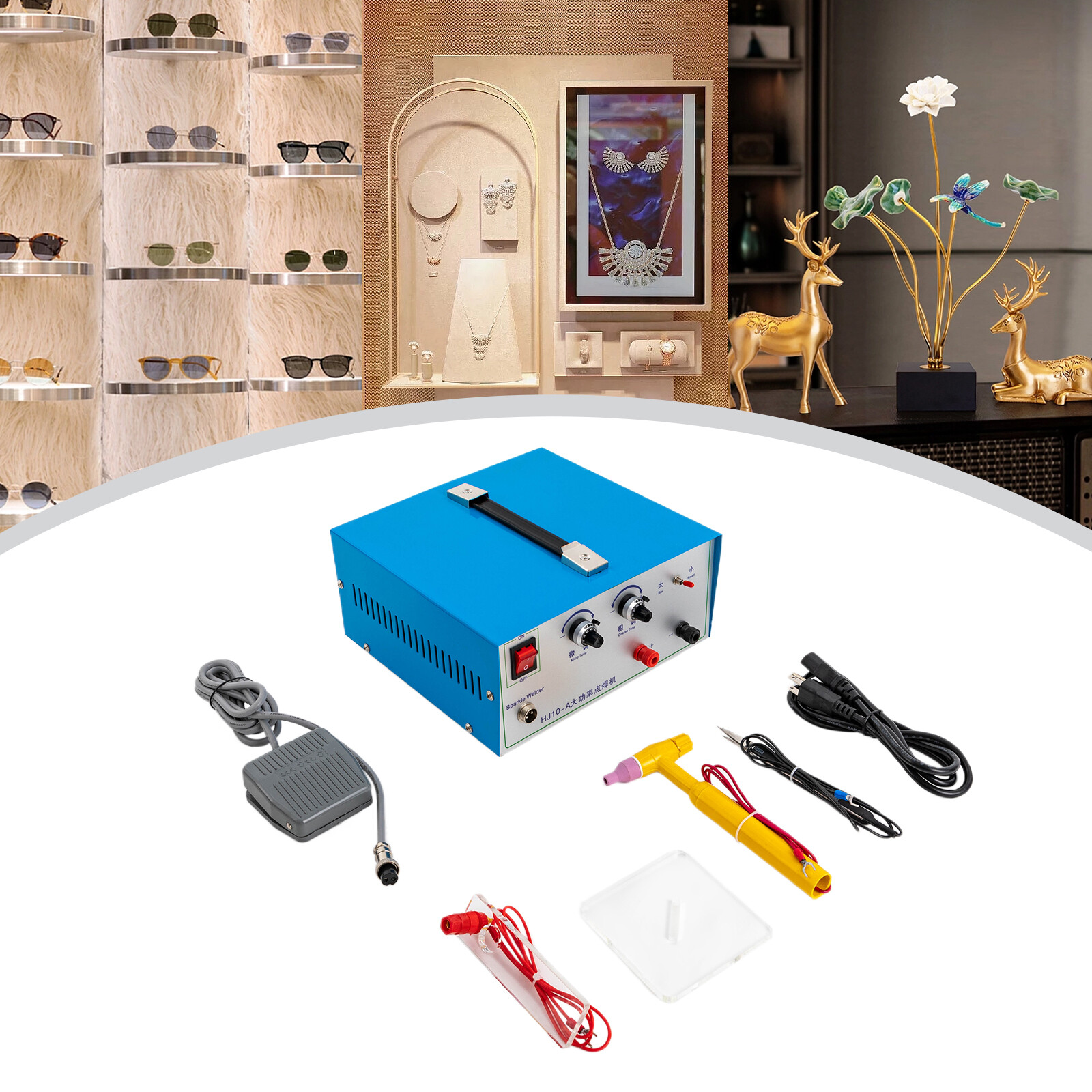 100A Pulse Sparkle Spot Welder Platinum Gold Silver Jewelry Welding Machine