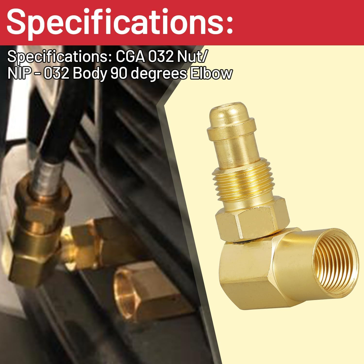 90′ 90 Degrees Elbow Inert Gas Adaptor Argon Welder Connector for Everlast for T