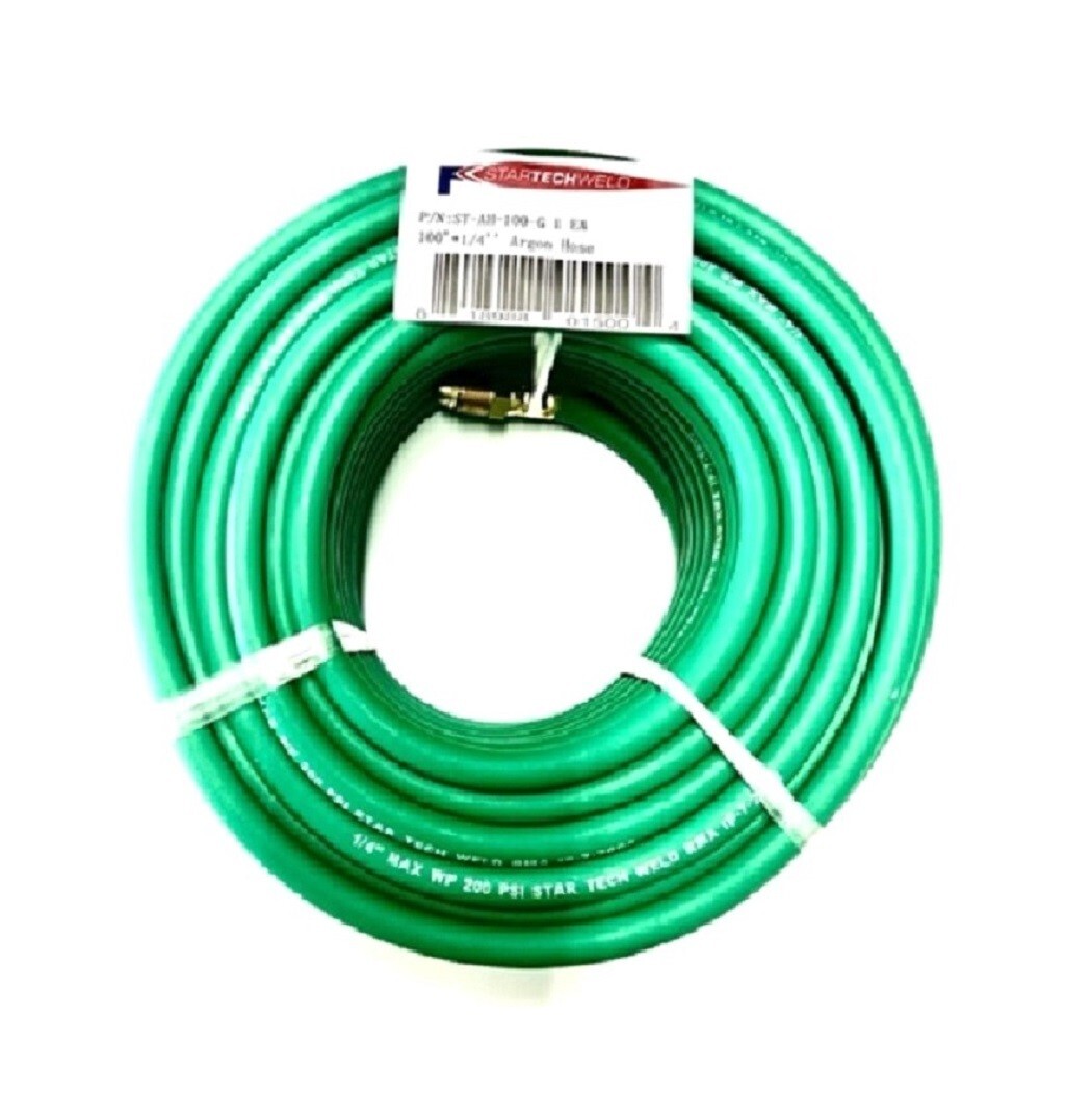 Argon Gas Hose for MIG/TIG Flowmeter 1/4″ ID 100FT 5/8″X18 Male, Inert Gas Hose