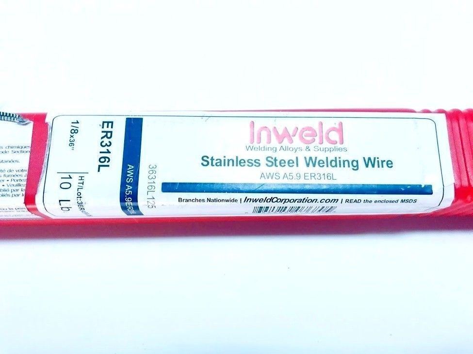 Inweld 1/8″ X 36″ Stainless Steel Welding Wire AWS A5.9 10lbs ER316L