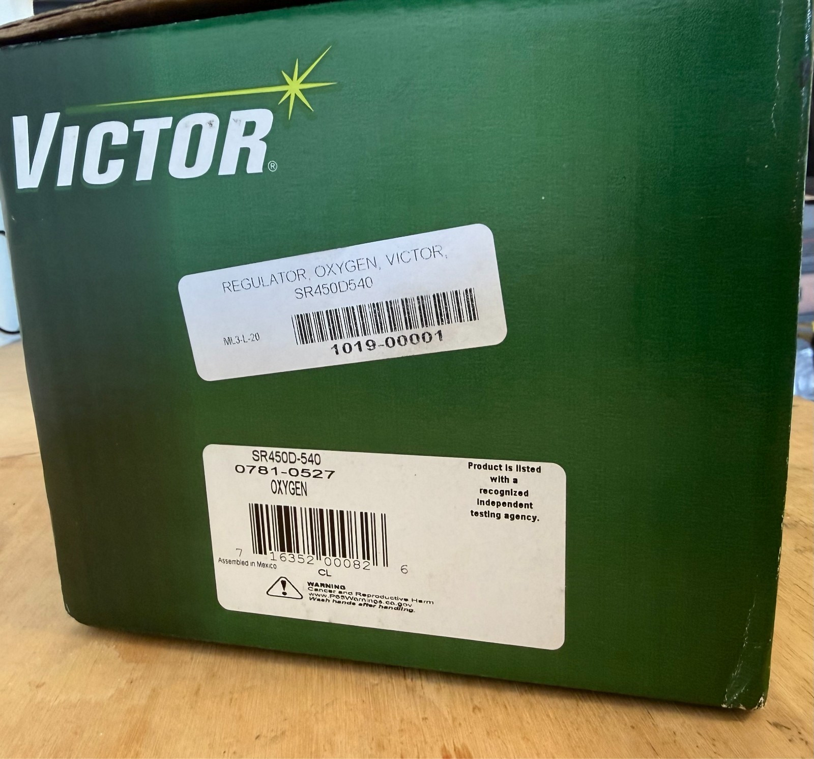 VICTOR 0781-0527 Oxygen Regulator Heavy Duty SR450D-540
