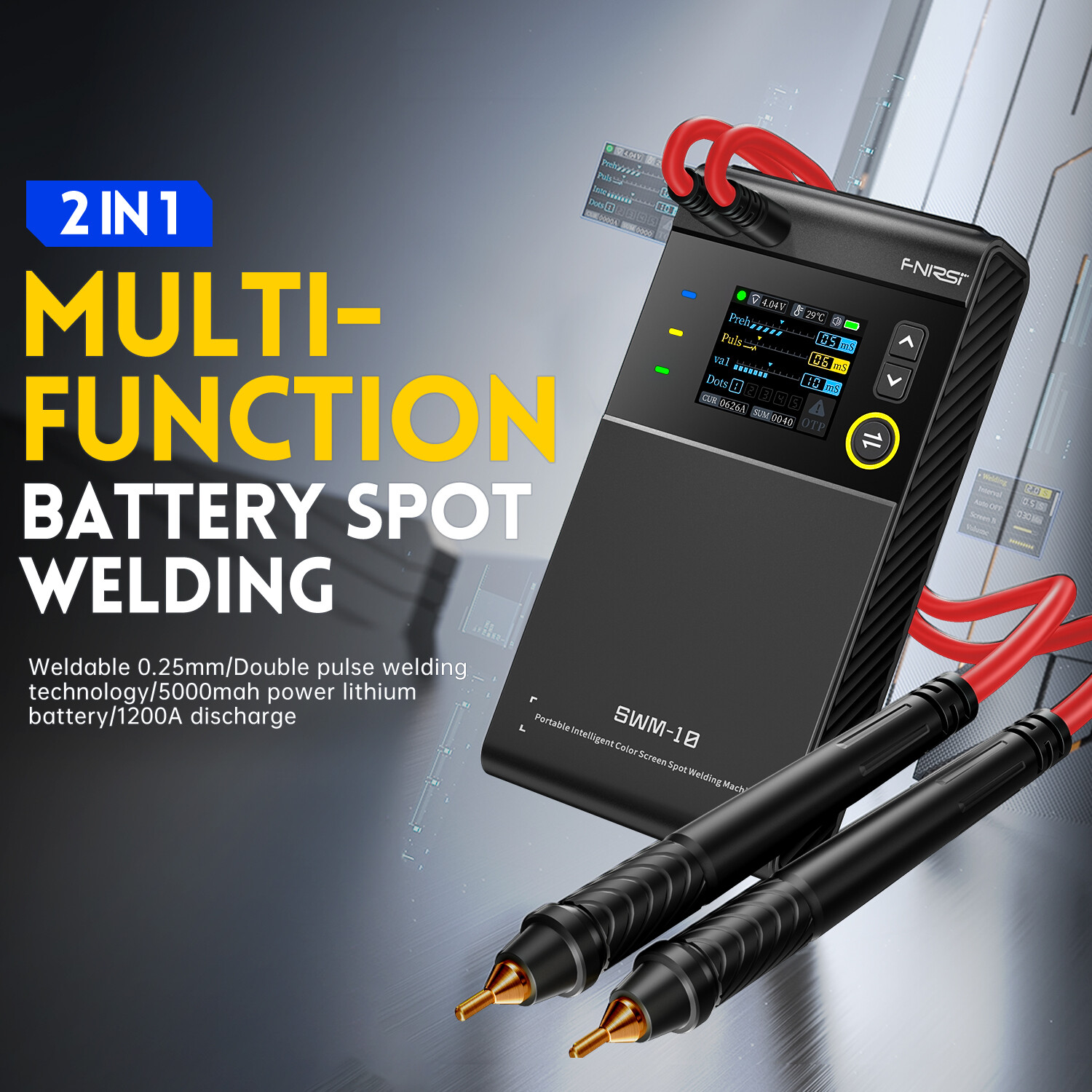 Portable Spot Welder Battery Welding Machine w/ LCD For Phone Nickel/Iron Sheets