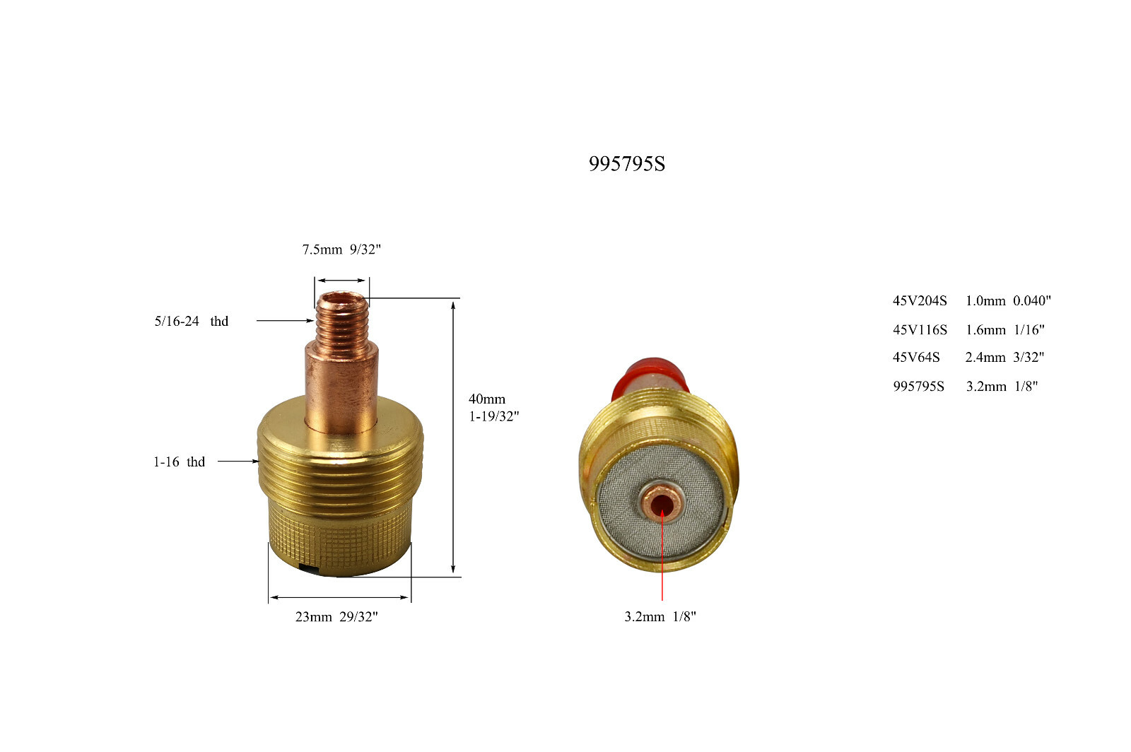 TIG Gas Lens Collet Body Assorted Size kit TIG Welding Torch SR WP 9 20 25 63pcs