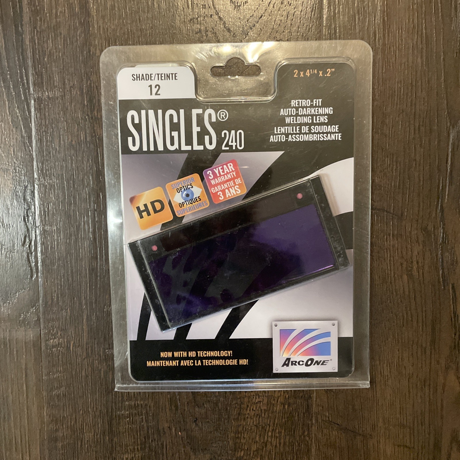 Brand New ArcOne SINGLES S240-12 Auto Darkening High Definition Welding Lens