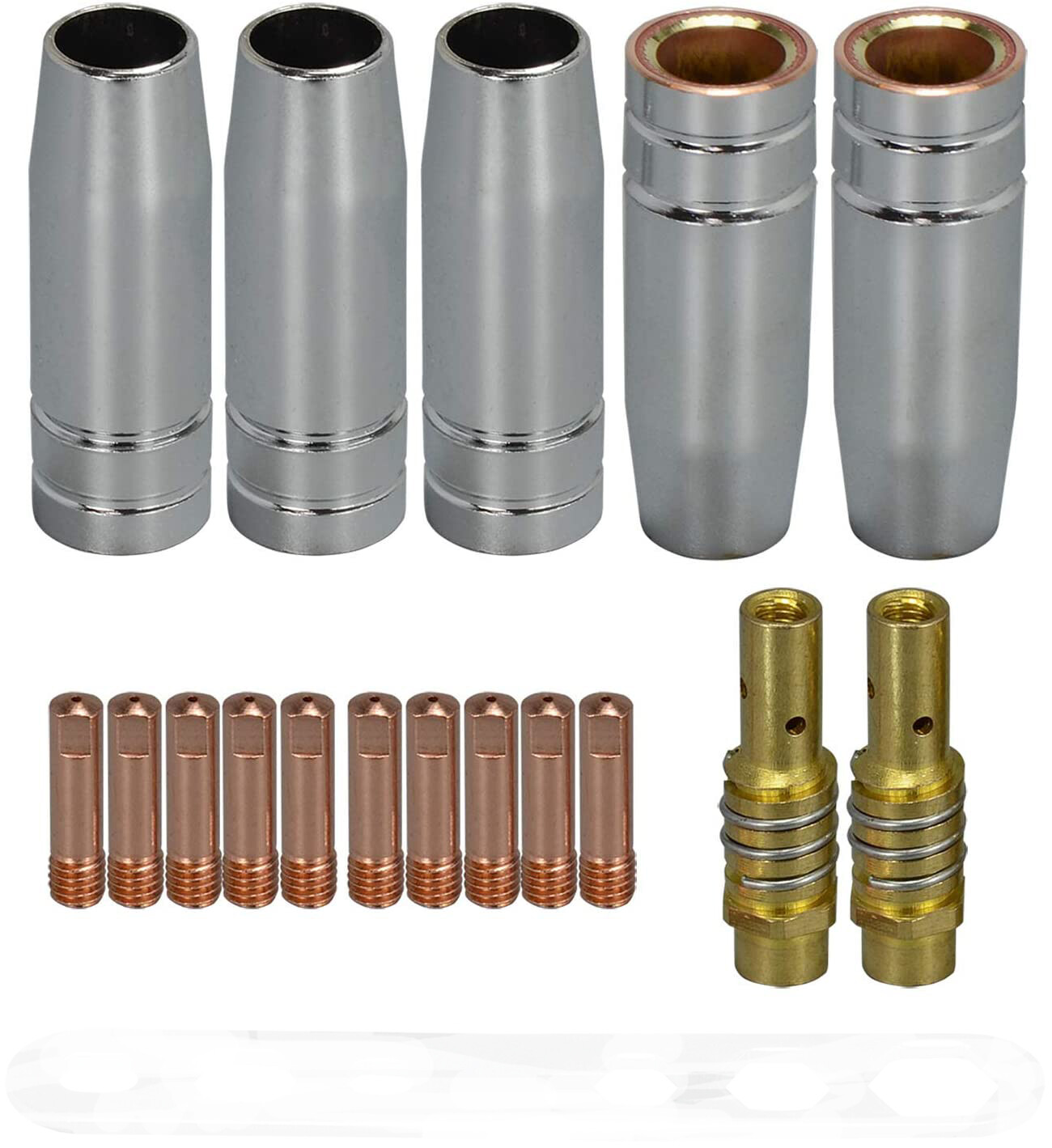 Tip Diffuser Nozzle Parts fits Everlast Power i-MIG 140E 200E 200 Welder 17-pk