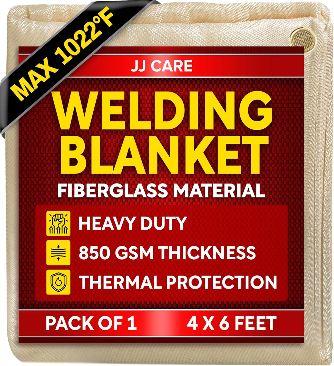 Welding Blanket – 4Ft X 6Ft, 850GSM Fiberglass Welding Blanket for Smokers with