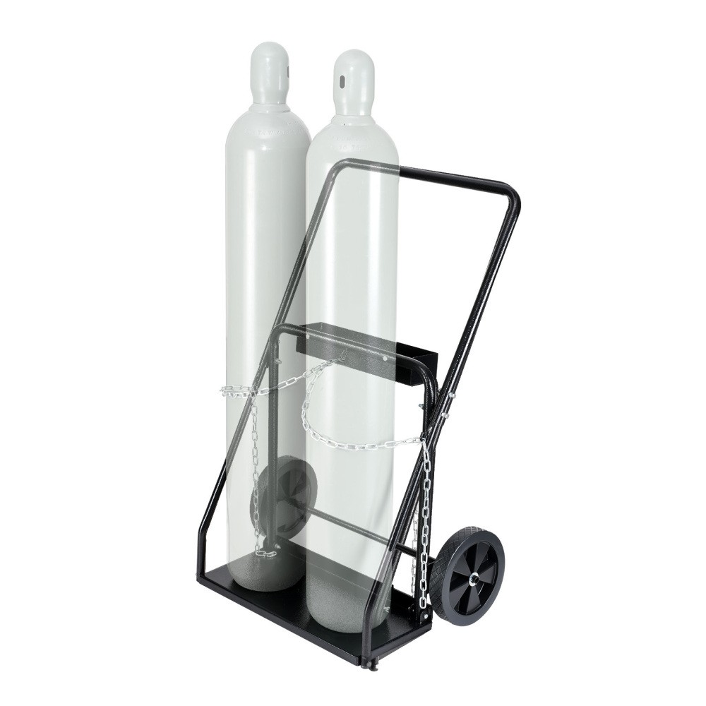 Dual Welding Cylinder Cart 440LBS Capacity Oxygen Acetylene Tank Cart 10 Inch