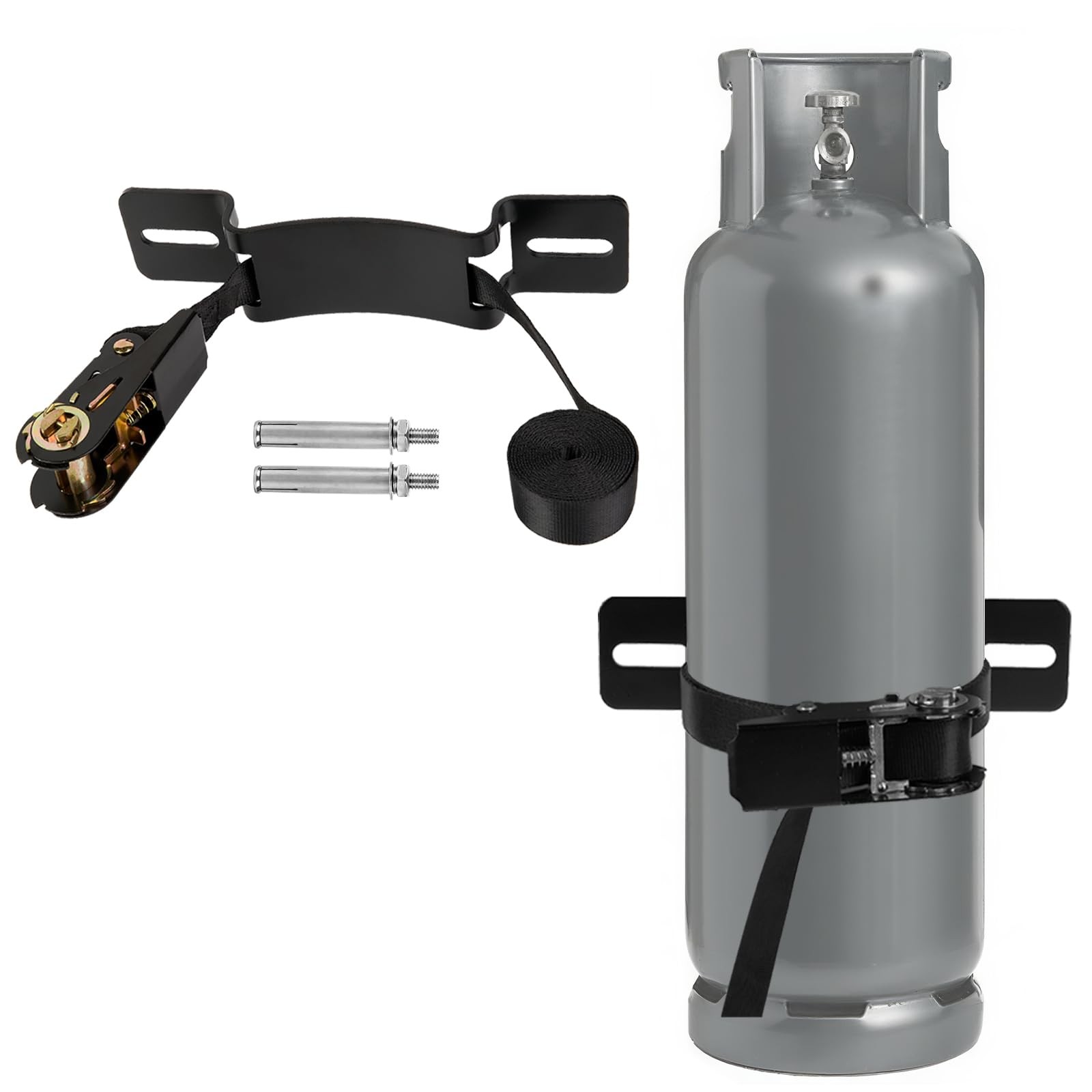 Zhichen star Propane Tank Holder， Mount， with 6.6FT Black