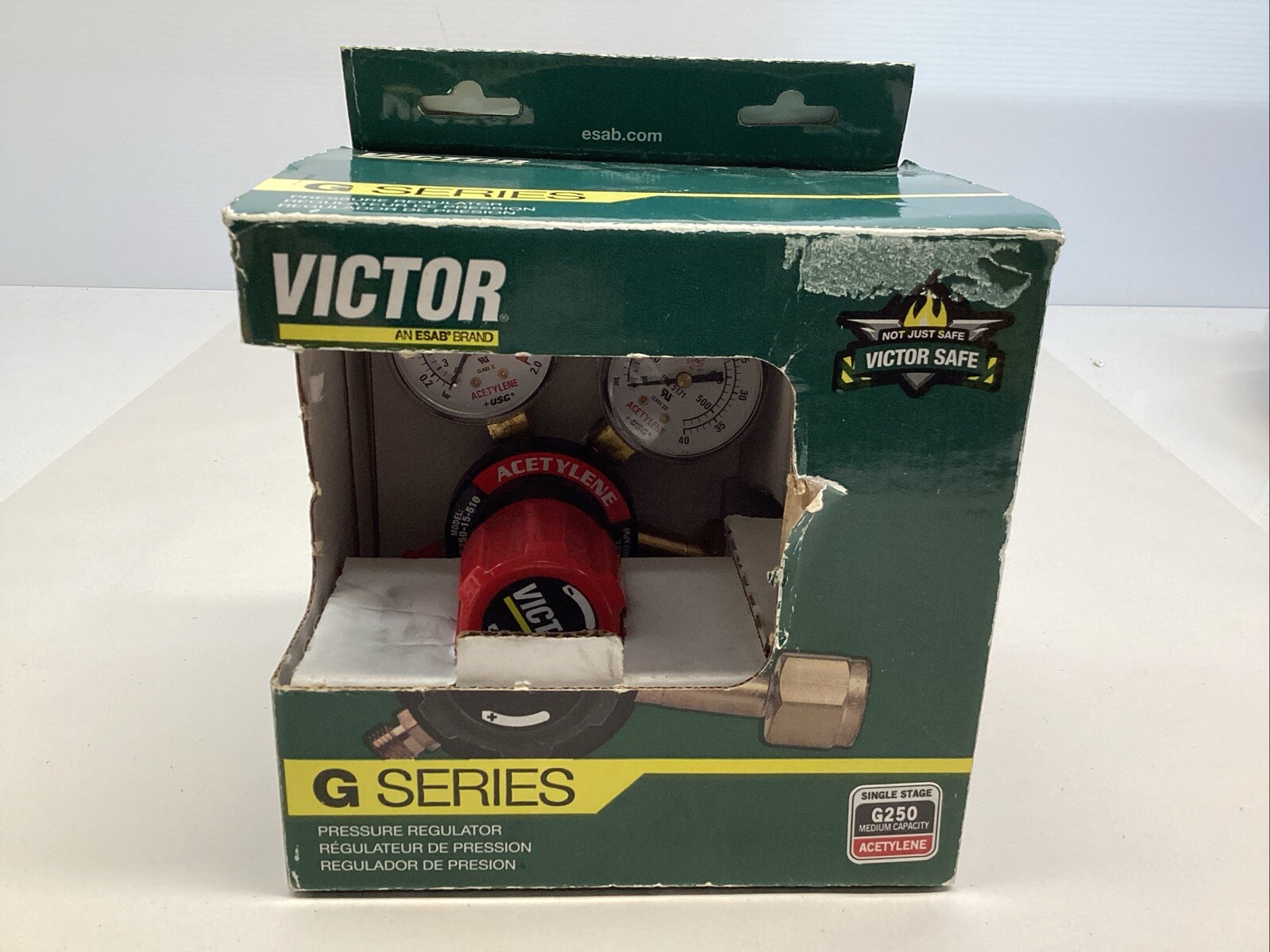 Victor Acetylene Pressure Regulator Med Capacity G Series G250-15-510 0781-9405