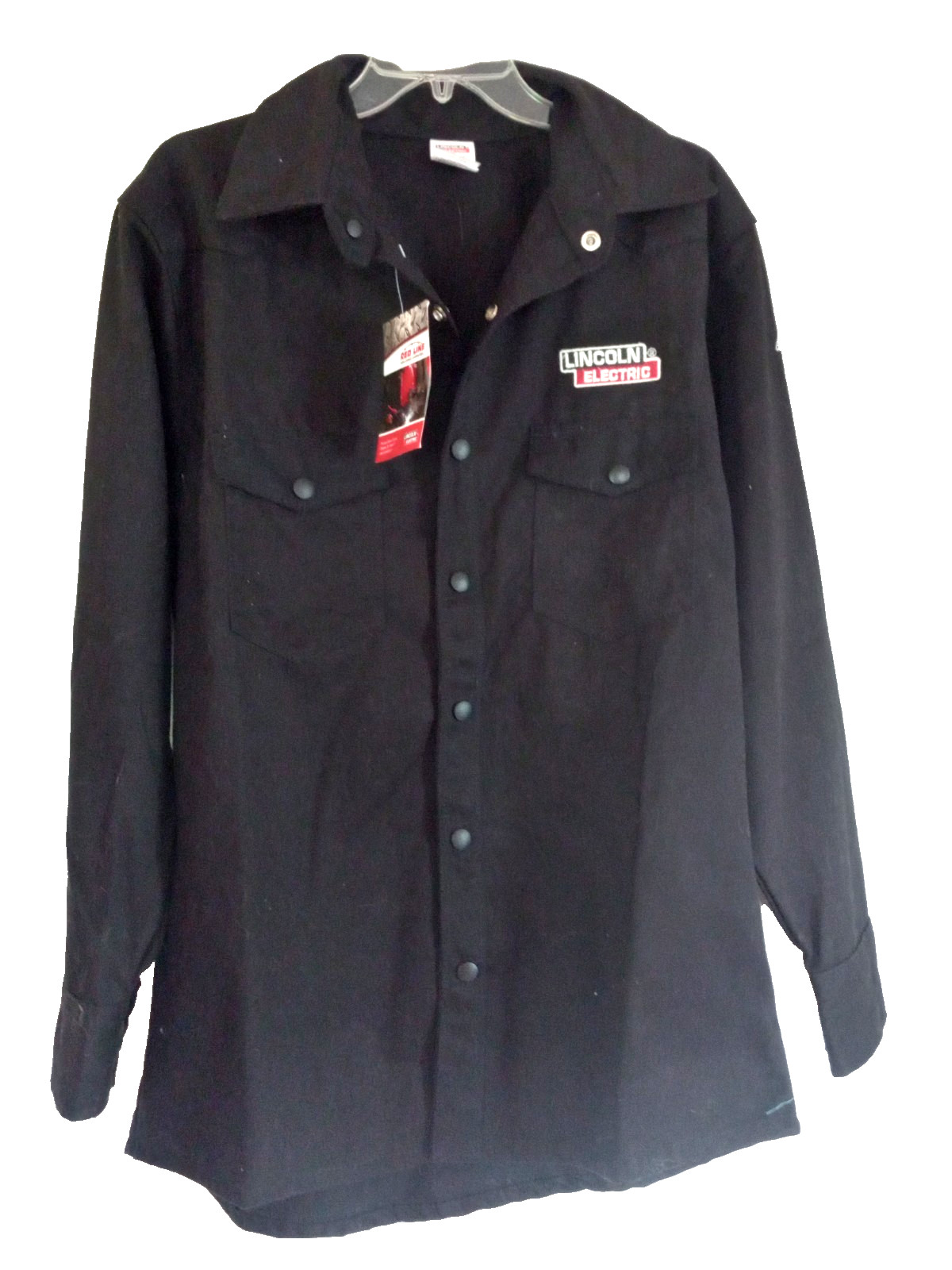 Lincoln Black Flame Resistant Welding Shirt K3113 Size Large New with tags