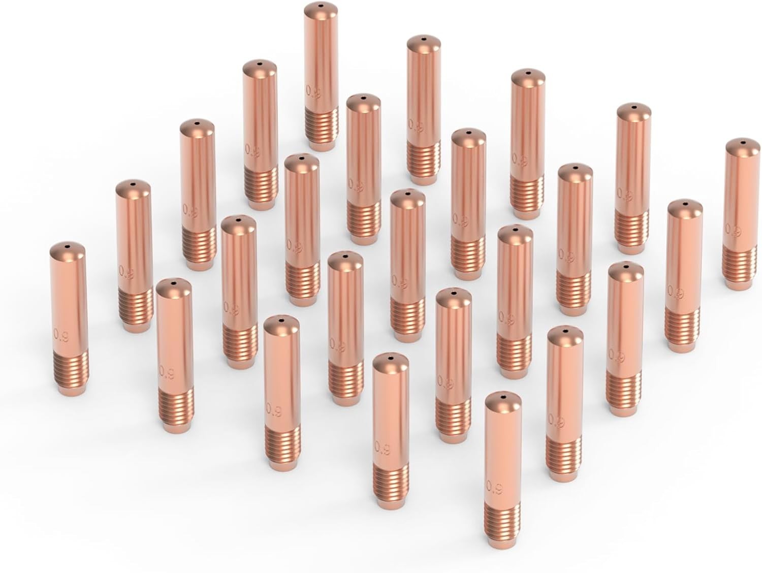 25-Pack 0.035″ MIG Welding Tips – Copper for Miller & Hobart Torches