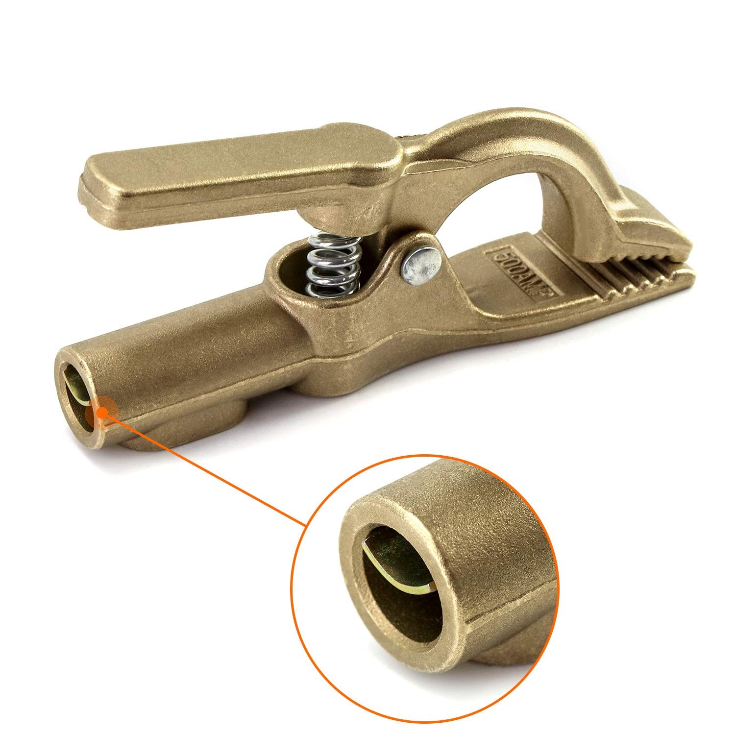 Welding Bronze Ground Clamp, 1.6 Pounds and 500A, 1 Piece