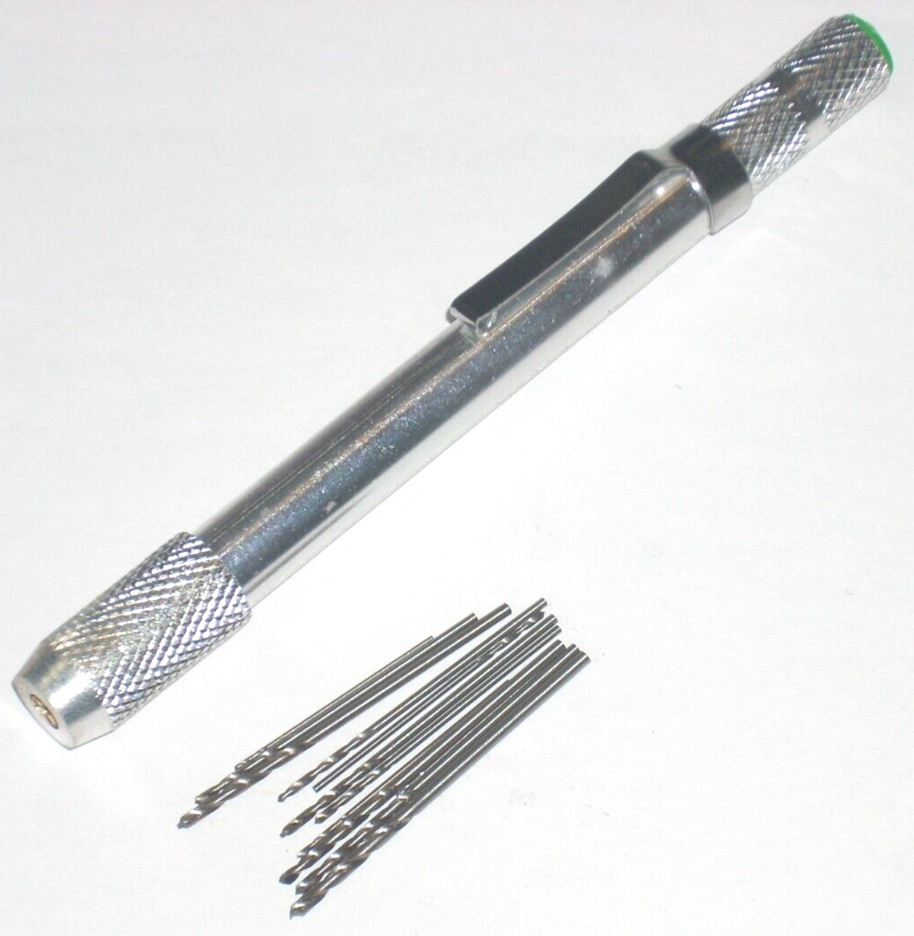 Tip Drill Cleaner Set w 12 Drills Size 74-52 for Cutting Tip Crafts Pocket Clip
