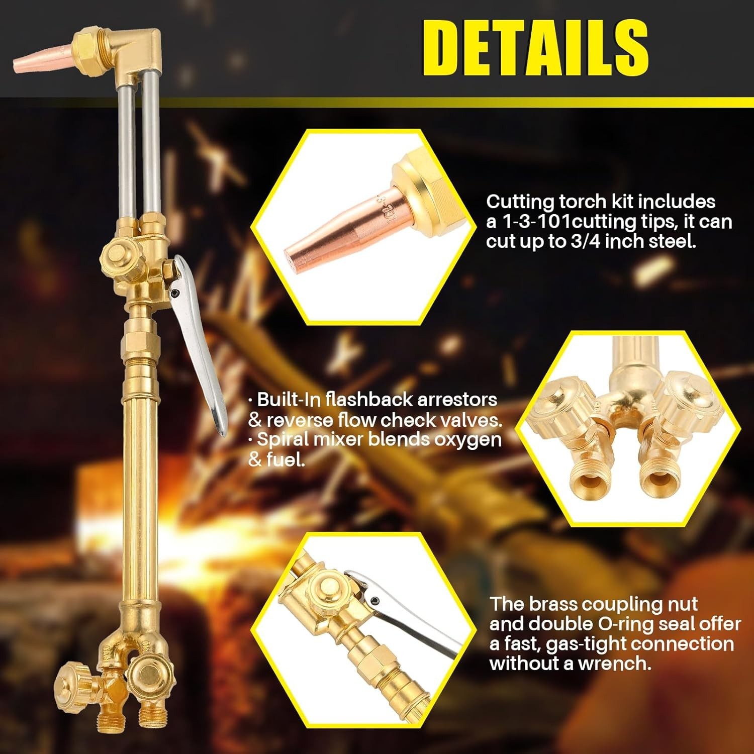 Heavy Duty Victor Cutting Attachment Torch Handle Oxygen/Acetylene USA