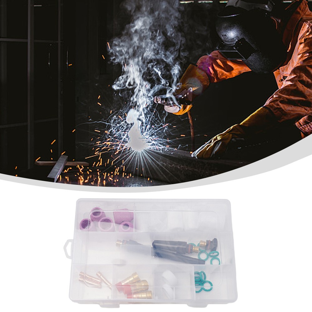 31PCS For WP-17/18/26 TIG Welding Torch Gas Lens #12 Glass Cup Kit Parts