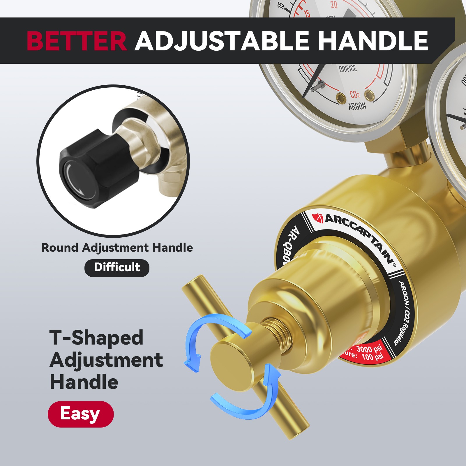 Argon CO2 Regulators with 8.2FT Inert Gas Welding Hose Welding Regulator MIG/TIG