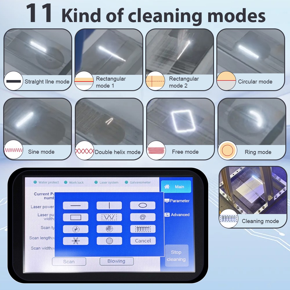 200W JPT Pulsed Laser Cleaning Machine Laser Cleaner For Wood Metal Paint Remove