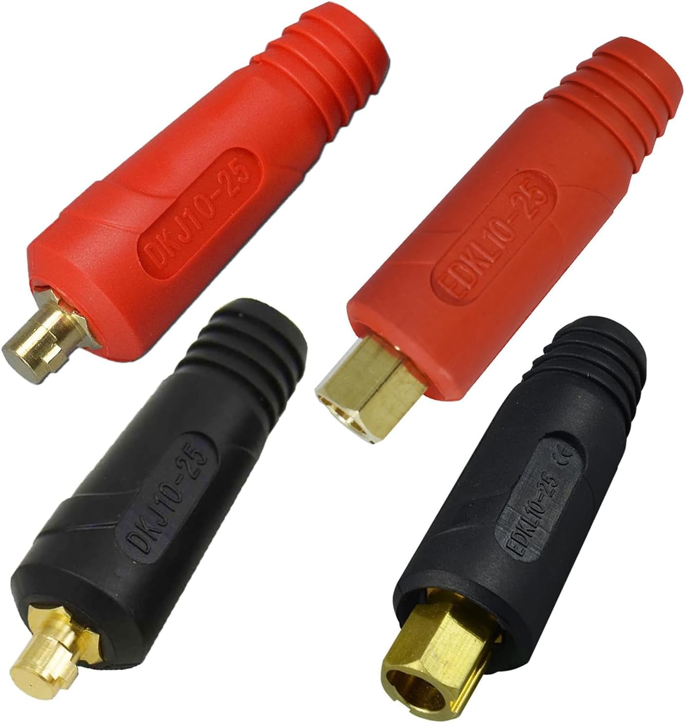 TIG Welding Cable Panel Connector DKJ10-25 & EDKL10-25 200A 4pcs Plug & Socket