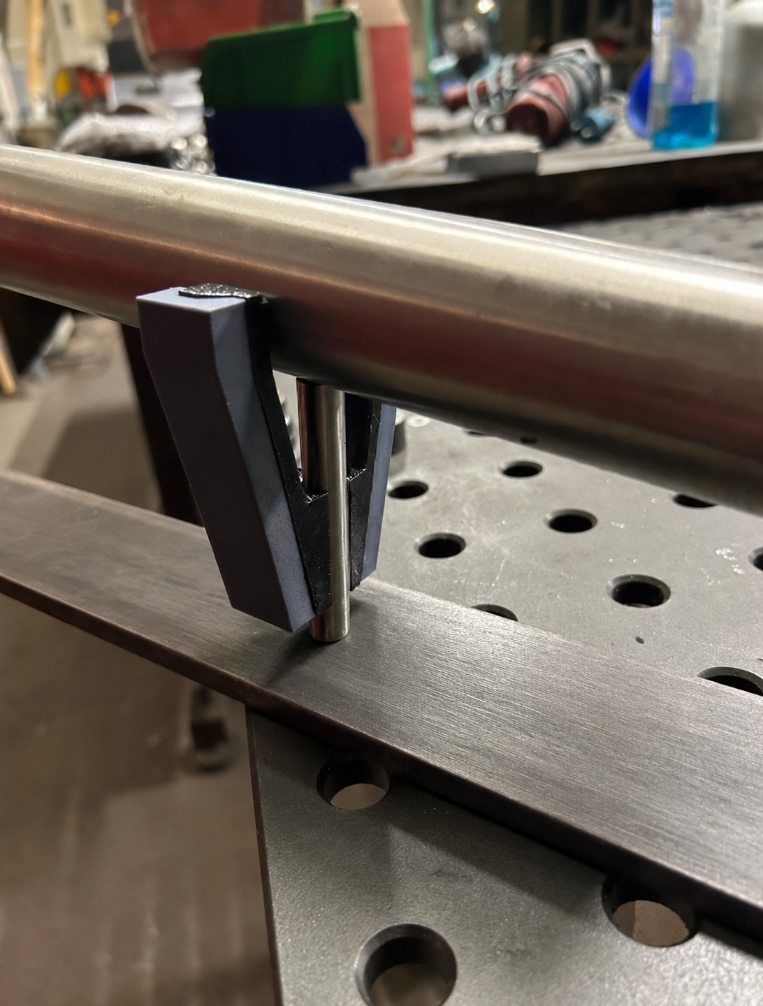 Handrail holder welding aid stainless steel pipe 42.4 mm 12 mm welding gauge mounting aid
