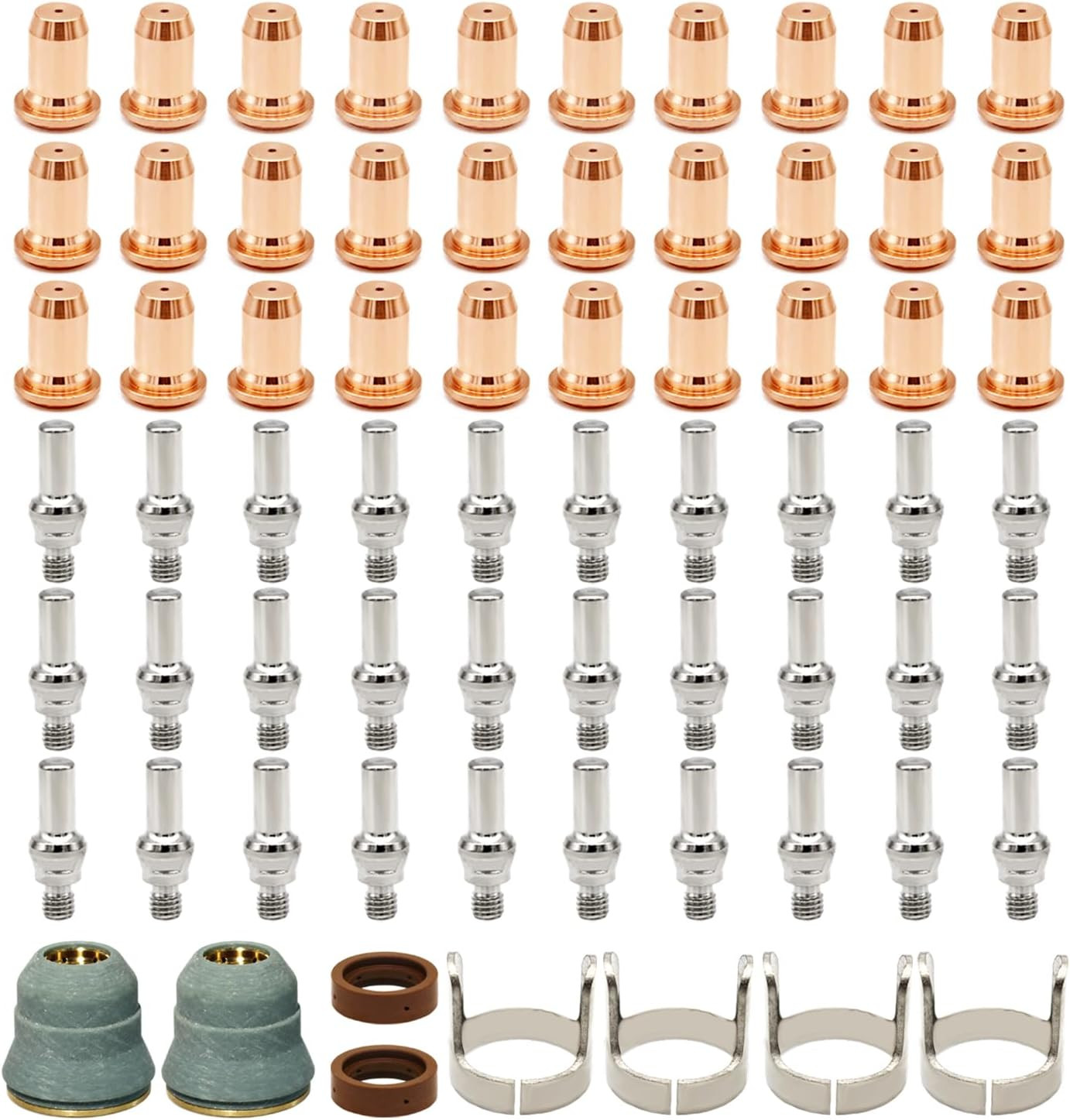 68Pcs IPT-60 PT-60 IPT-40 PT40 Plasma Cutting Torch Tip 1.0Mm 0.039” Electrode