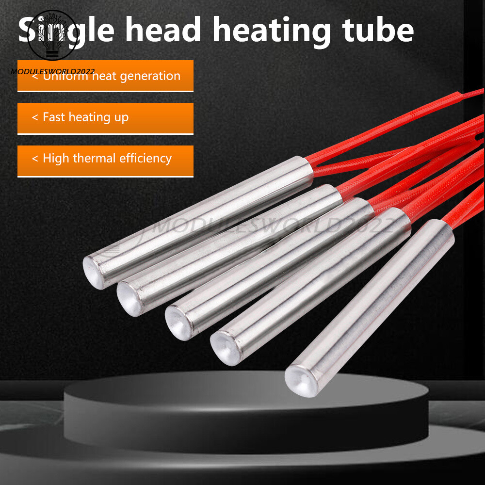 1X Mold Stainless Steel Single Head Heating Tube Element 6-10mm AC 220V 100-200W