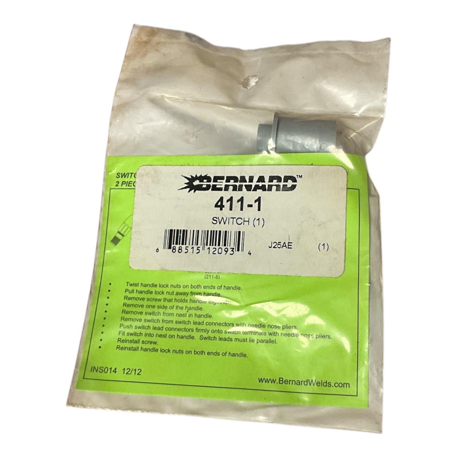 Bernard 411-1 Switch (1) Replacement For 350A A/C & 400A