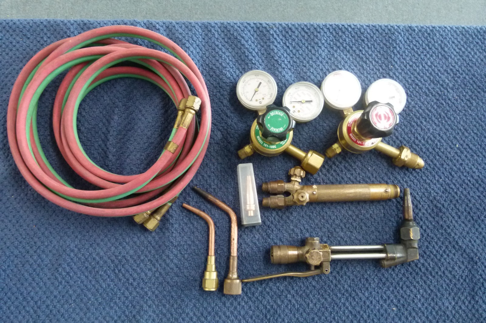 Cutwelder 101-100C Oxygen 101-15C Acetylene Welding Gages, Torch, Tips MORE