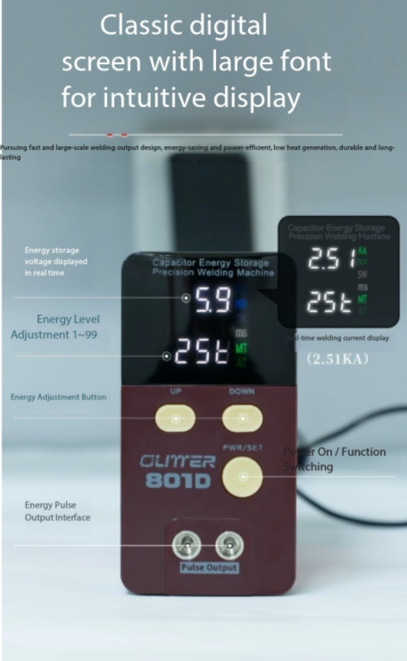 18650 Capacitor-Powered Battery Spot Welder Compact Handheld DIY Welder Home Use