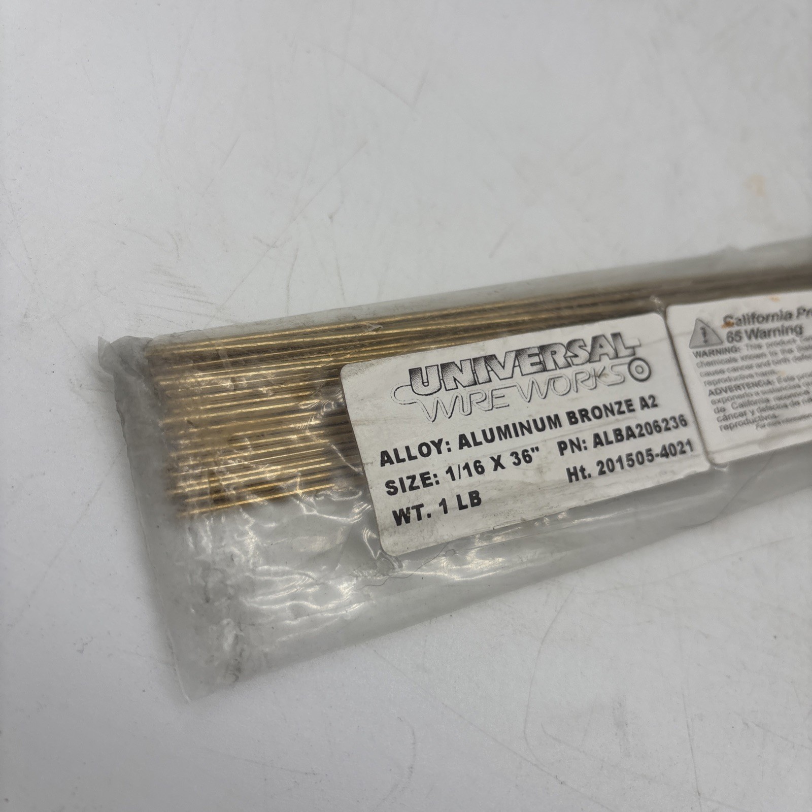 ERCuAl-A2 Aluminum Bronze A2 Copper TIG Welding Wire 1/16″ x 36″ 1 Lb 16oz