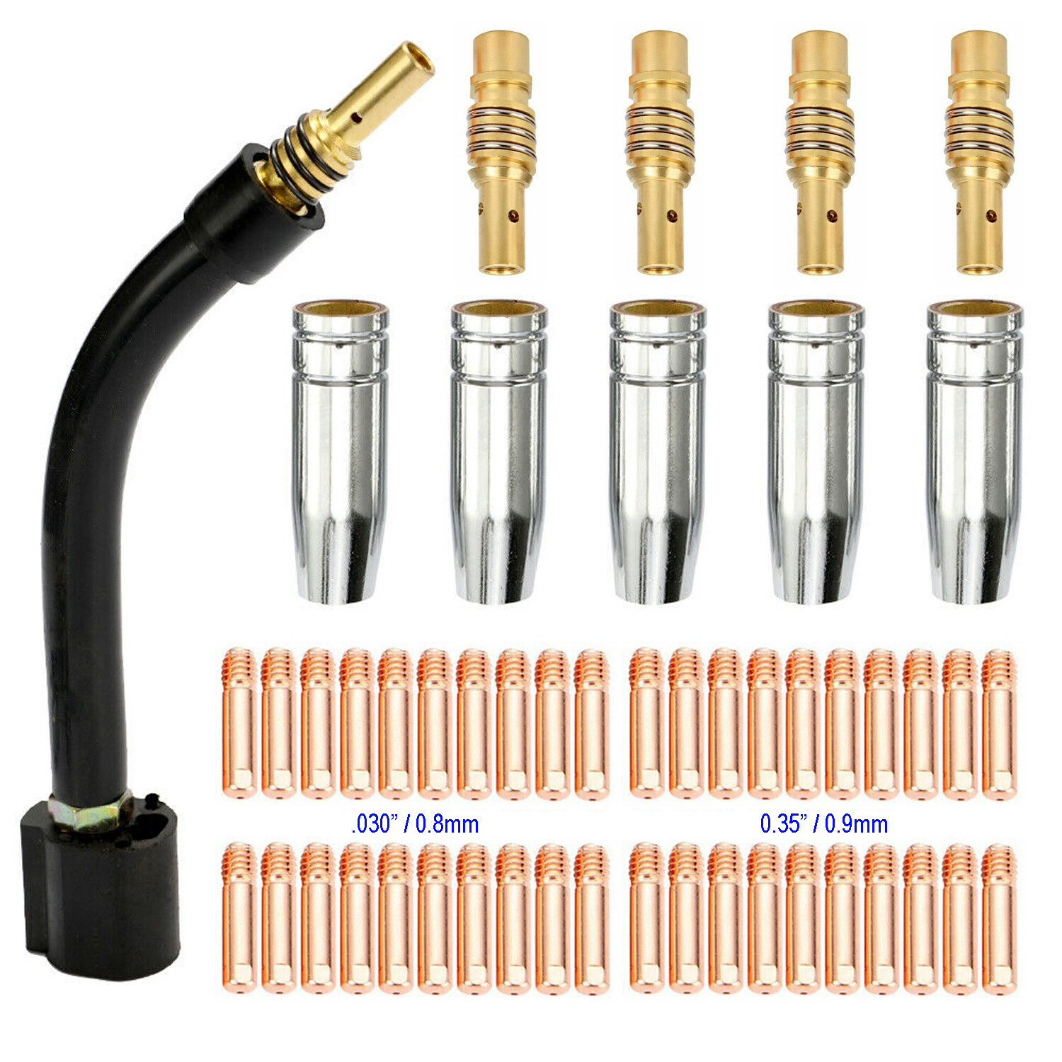 MIG130-050, 50 Pcs MIG Wire Feeder Welder Consumables, Use for MIG-130A