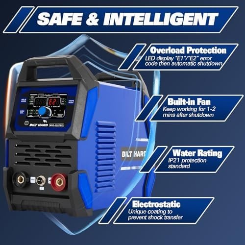 135A MIG Welder 110V – 3-In-1 Gasless Flux Core/Lift Tig/Stick Welding Machine,