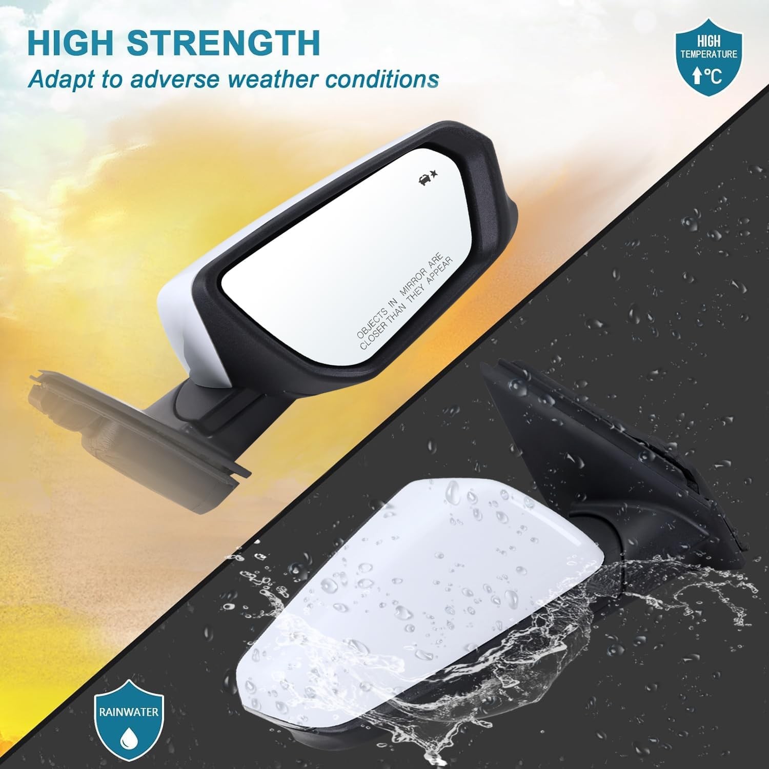 Right Passenger Side Mirror Compatible with 2018 2019 2020 2021 2022 2023 2024 C