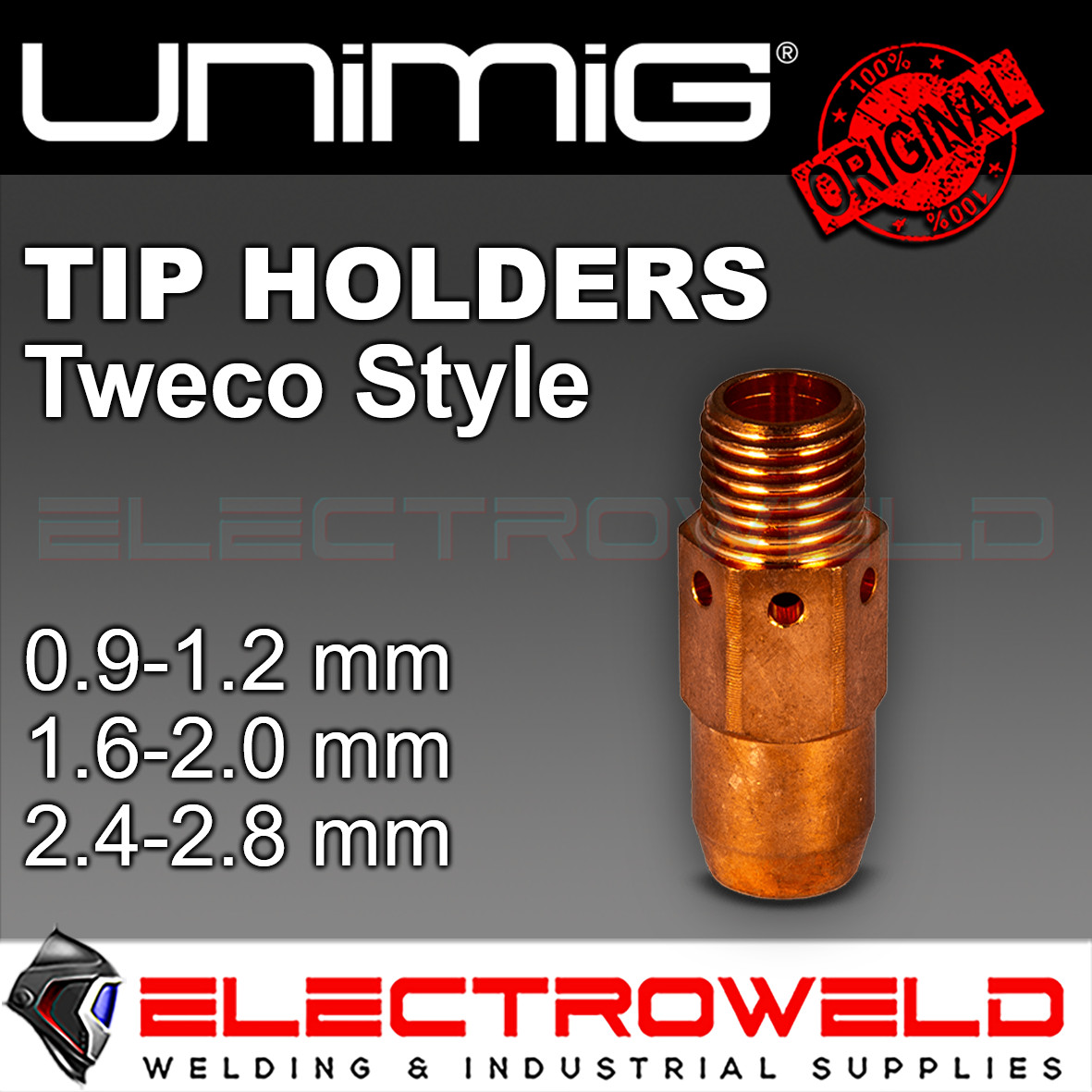 2/6x UNIMIG Tweco Style Tip Holder .9mm 1.2mm 1.6mm 2.4mm TWC5 MIG Welding Torch