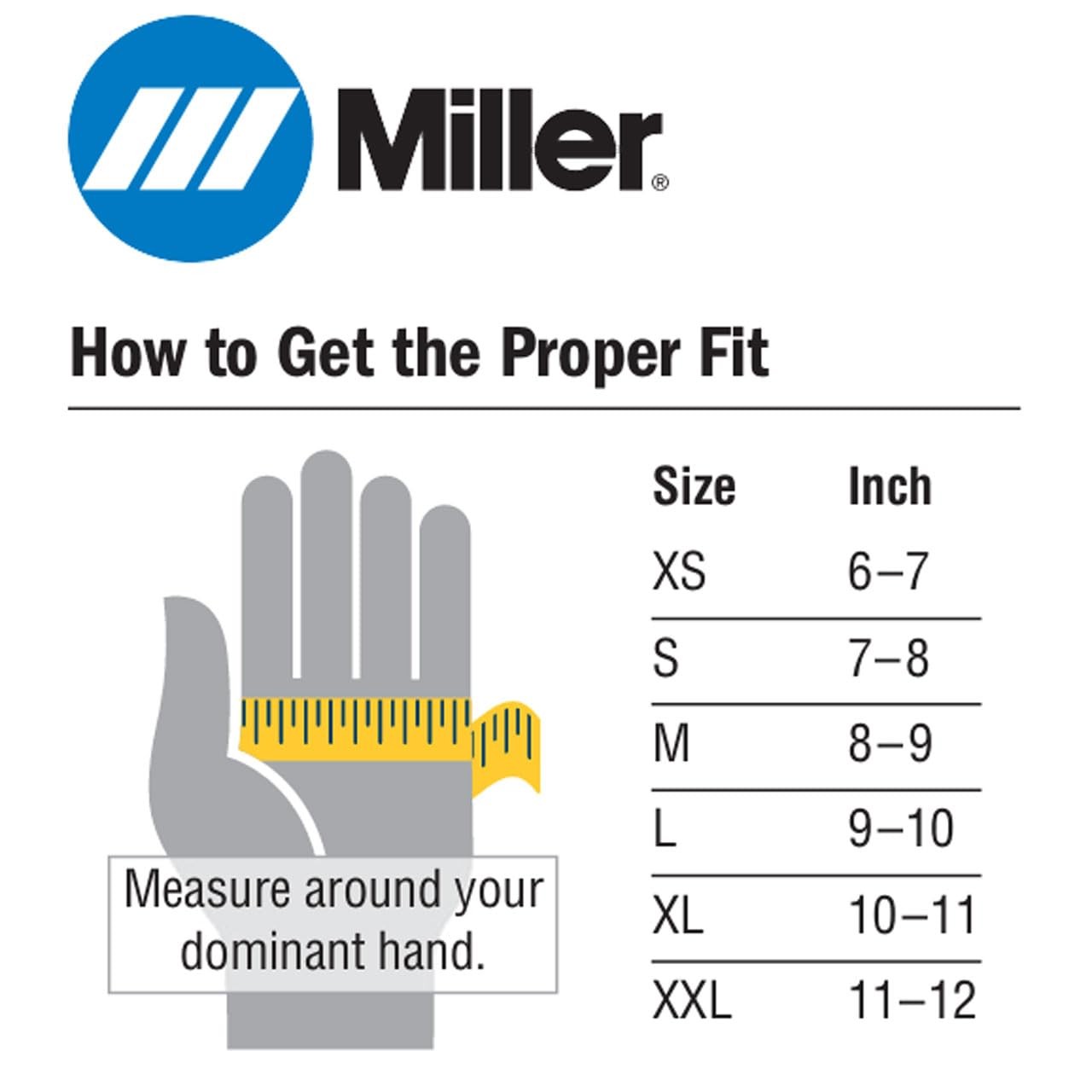 Miller Classic TIG Gloves 6″ Cuff Medium, Black