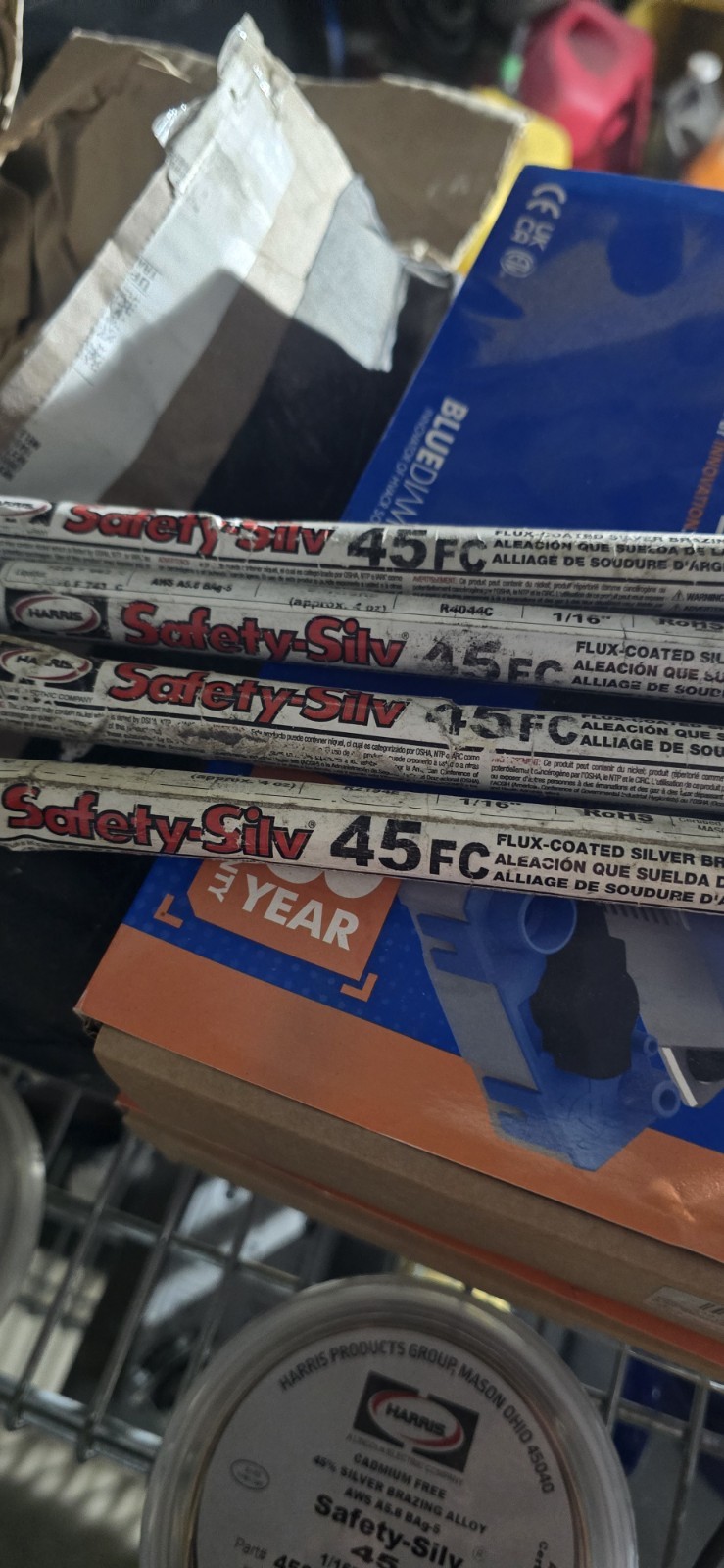 Harris Safety- Silv 45FC Flux-Coated Silver Brazing Alloy