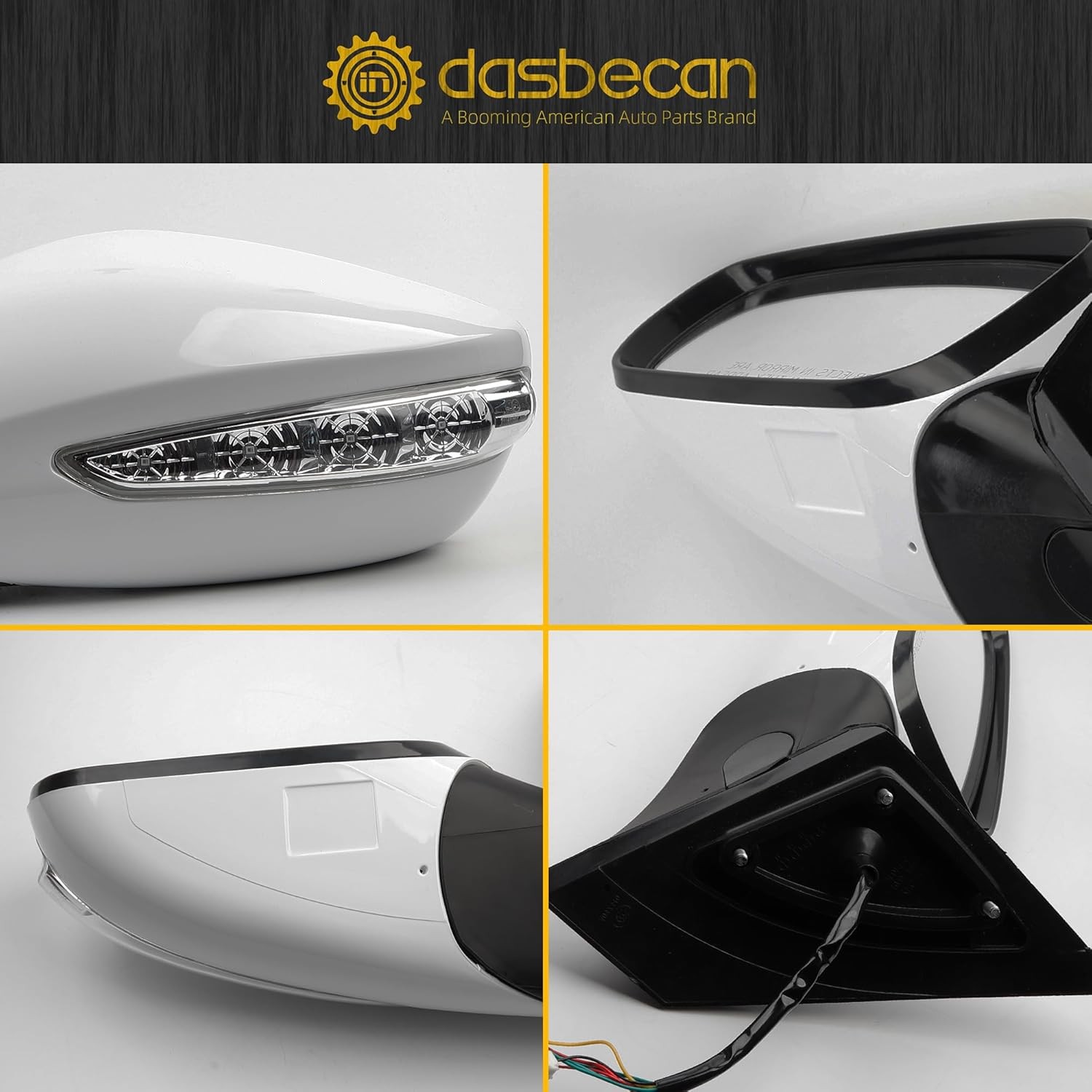 7Pin Left Side Door Mirror Compatible with 2011-2014 Hyundai Sonata Driver Side