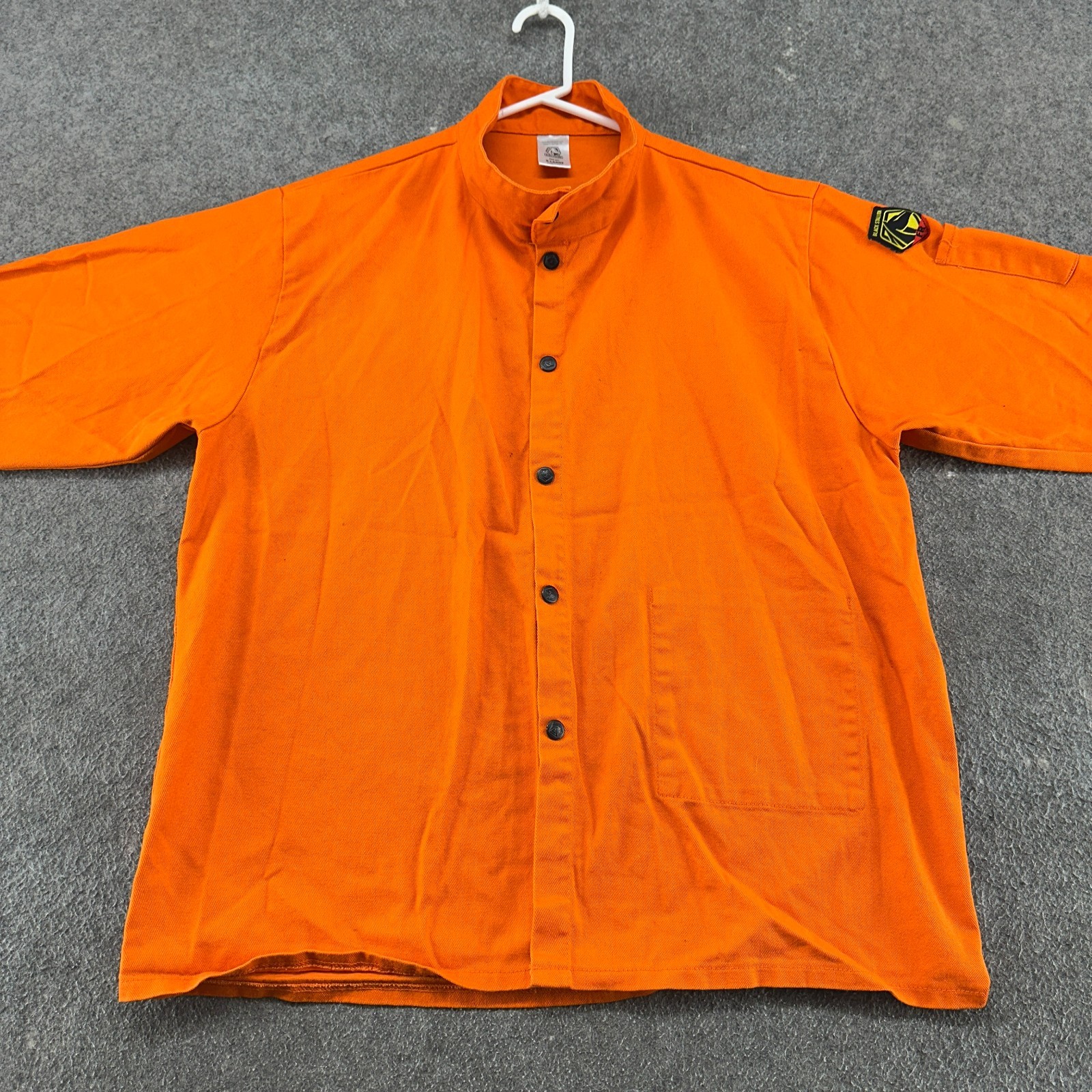 Black Stallion Jacket Men XL Orange Button Up FR Flame Resistant Welding FO9 30C
