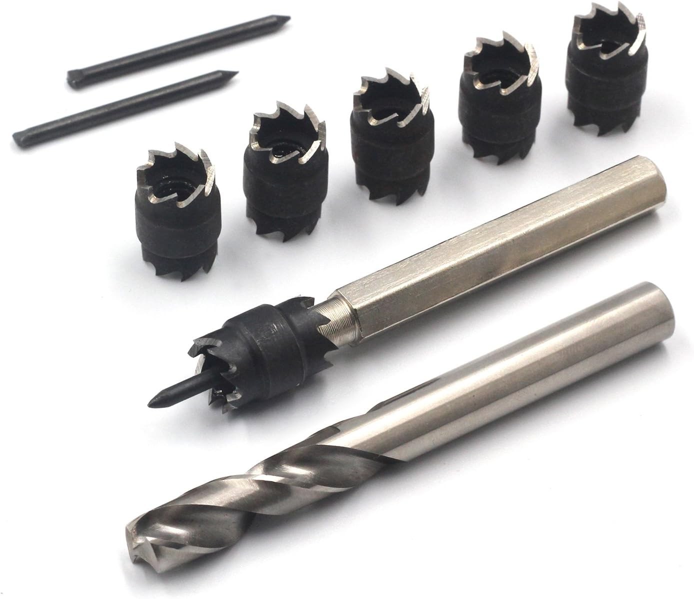 Spot Weld Cutter, Sheet Metal Hole 9.525 millimeters, black, silver