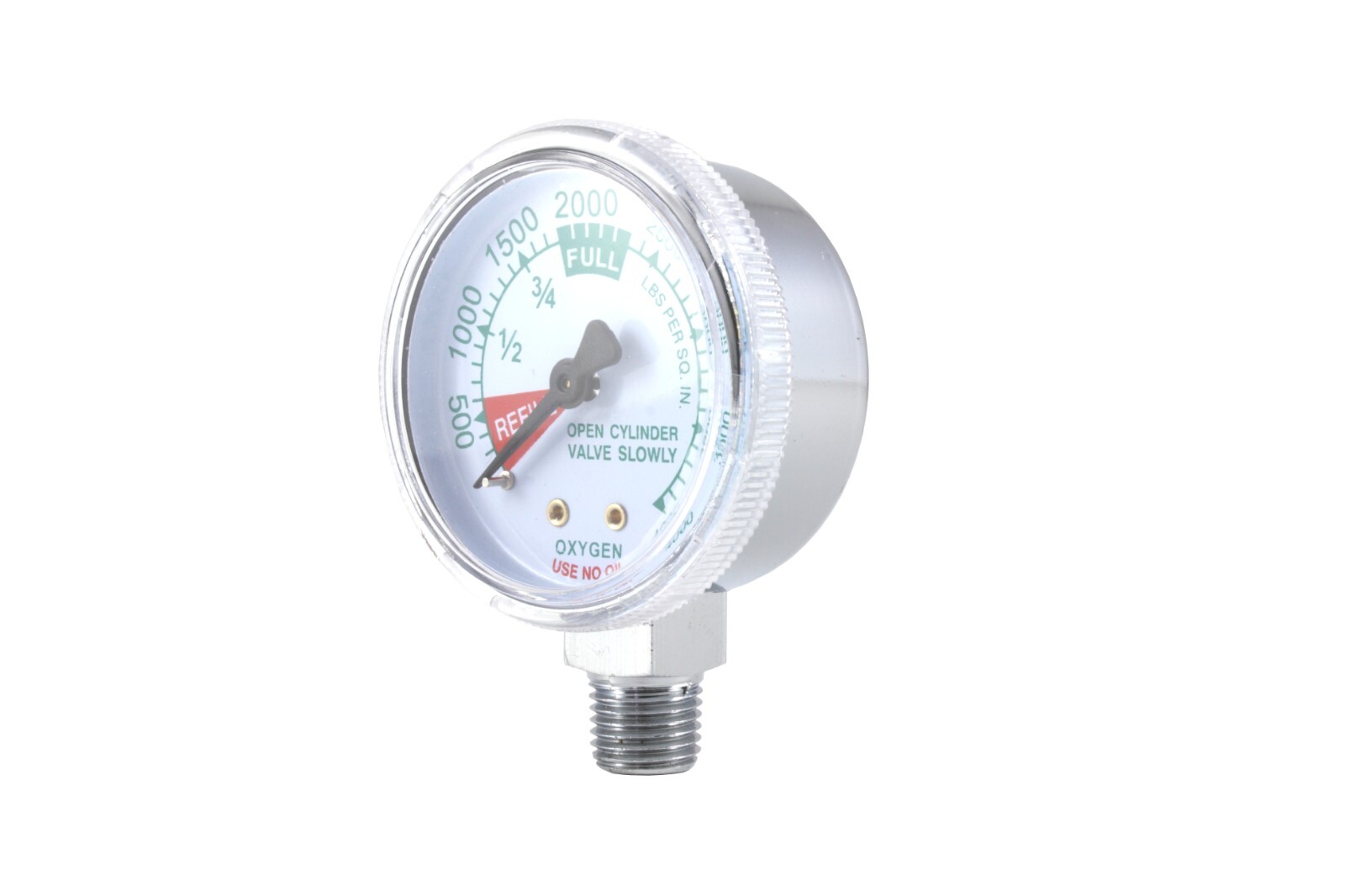 0-4000 psi and 0-15 LPM Gauges for Oxygen Regulator – 2.5 inches (PAIR)