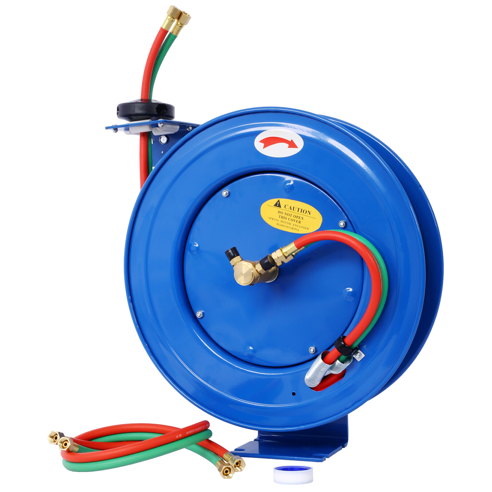 Welding Hose Reel Retractable 1/4″ x 50 Ft Oxygen Acetylene Welder Dual Hose