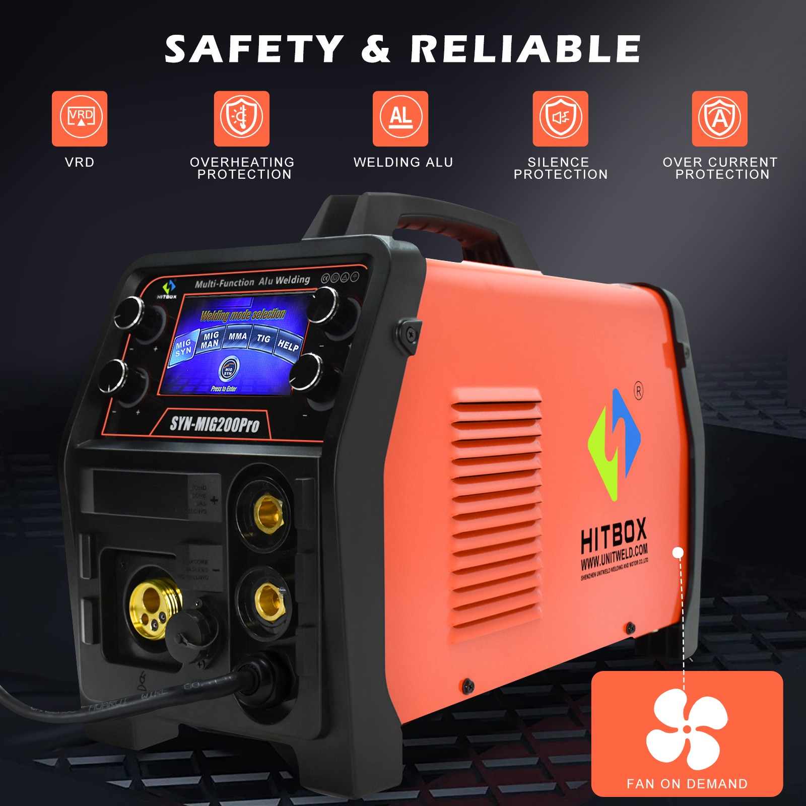 5in1 MIG Welder Aluminum Welding Gas 110V/220V TIG MMA MIG SYN Welding Machine